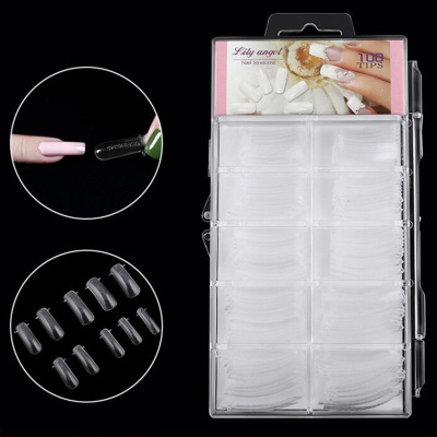 Nail Fast Phototherapy Crystal Extension Nail Piece No Paper Holder Extension Glue Nail Mold 100 Pieces Painless Nail Piece