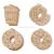 Wooden Christmas decorations can be painted blank Christmas trees hanging wood chip donuts