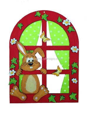 Wooden DIY material kit Easter bunny pendants