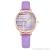 The new aliexpress ladies' fashion watch with a stylish colored check and diamond-encrusted watch band