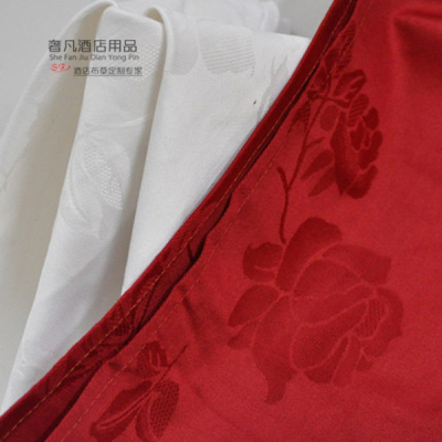 Boutique hotel cotton napkins red white mouth cloth Chinese western folding cloth cloth cloth square