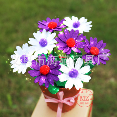 Diy non-woven flowerpot fabric potted teacher's day gift children flowers making kindergarten materials package
