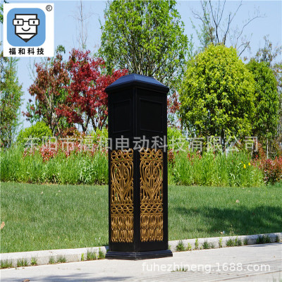 Factory direct selling outdoor cast aluminum trash bin garden villa cast aluminum trash bin european-style courtyard cast aluminum trash bin