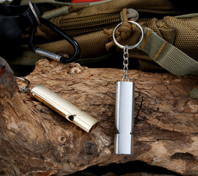 Blast high frequency whistle dual survival whistle aluminum metal outdoor whistle