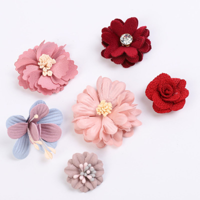 Factory direct sales of the new Korean cloth decorative flower headdress decorative accessories 5 a bag wholesale spot