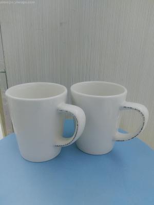 Special Offer White Bright Ceramic V Cup Shooter Glass Water Cup Teacup