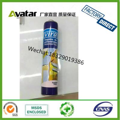 VIRA Canned Expanding Foam Sealant 750ml 500ml Polyurethane Spray Foam PU 