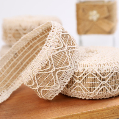 Manufacturers direct clothing accessories with hemp rope weaving manual DIY craft decoration cotton and linen coil ribbon