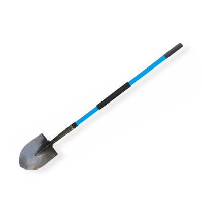 Large steel shovel (straight handle with round head, 230 * 300 * 530 mm