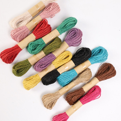 Manufacturers sell 1mm*10m color hemp rope DIY hand knitting retro style photo clip hemp rope