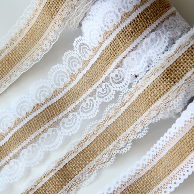 Manufacturers direct DIY Christmas wedding craft lace roll on both sides of the lace ribbon linen roll