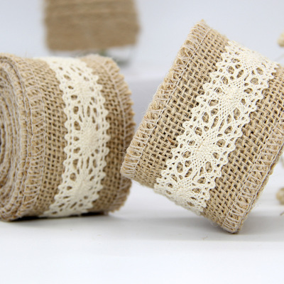Manufacturers direct Christmas process cotton lace linen rolls 5 cm wide can be customized