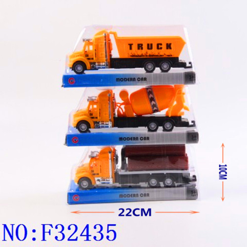 cross-border children‘s plastic toys wholesale inertial engineering vehicle transport vehicle f35