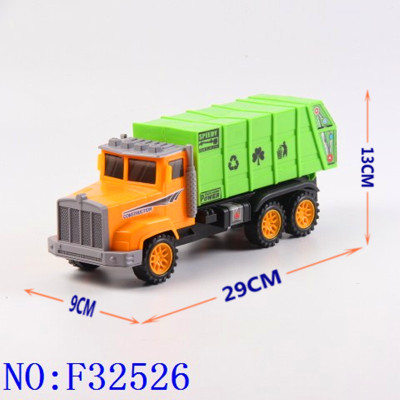 Cross-border wholesale of plastic toys for children inertia engineering vehicle sanitation vehicle F32526