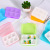 Plastic medicine box cross medicine box six compartment portable sealed medicine storage box portable medicine box candy color medicine box