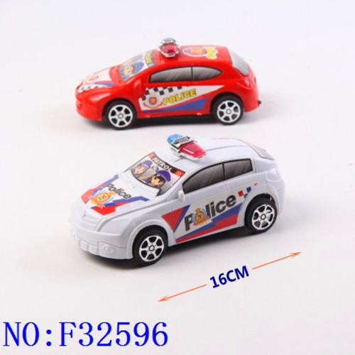 cross-border children‘s plastic toys wholesale solid color sliding police car f96