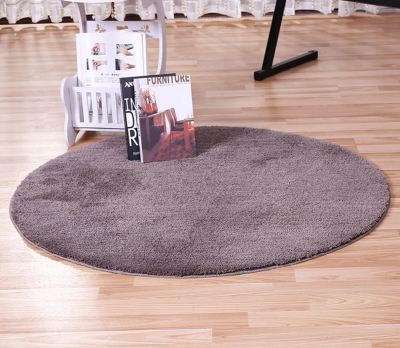  bedroom living room bedside cake pile carpet home use pure color computer chair floor mat circular absorbent carpet