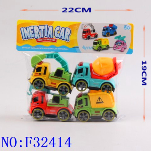 Cross-Border Children‘s Plastic Toys Wholesale Inertial Vehicle Engineering Vehicle Mixed F14