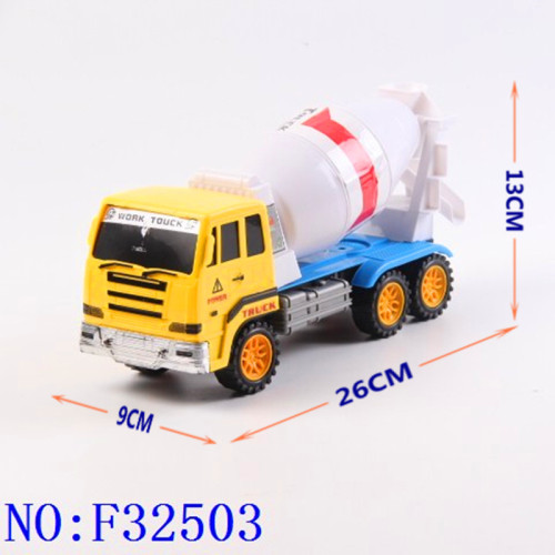 Cross-Border Children‘s Plastic Toys Wholesale Inertial Engineering Vehicle Concrete Mixer F32503