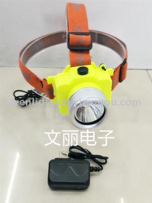 Diving head lamp underwater professional strong light charging waterproof head lamp wearing type night lighting