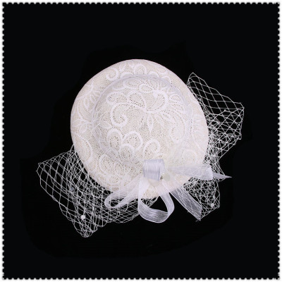 Bridal headdress veil lace butterfly hat hair accessories ball dinner wedding dress accessories