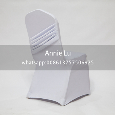 Hot-Selling New Arrival Air Layer Back Wrinkle Style Chair Cover Wedding Banquet Chair Cover Tablecloth Solid Color Chair Cover Tablecloth Decoration