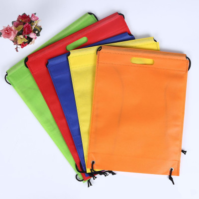 Manufacturers spot wholesale knapsack non-woven bags advertising promotion knapsack non-woven bags can be woven logo