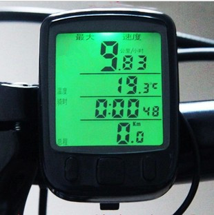 24 large screen shundong sd-563a code table mountain bike speed meter green luminous
