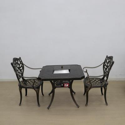 Cast aluminum table and chair outdoor leisure table and chair balcony table and chair