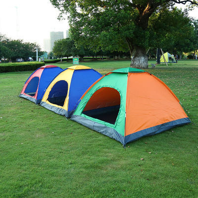 Single-Layer Tent 3-4 People Camping Mountain Manual Tent Rain-Proof Cold-Proof Tent Customized Wholesale One Piece Dropshipping