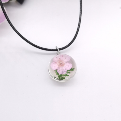 The Ladies flower plant mori girls time gem handmade specialty travel gift necklace XL-