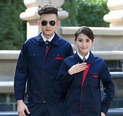 Long-Sleeved Overall Suit Men's Wear-Resistant Spring and Autumn Workshop Factory Clothing Jacket Customization Garage Work Suit Welder's Workwear Labor Protection Clothing