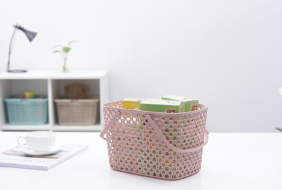 Japanese woollen woven hollow hand basket kitchen kitchen desktop storage box organize box storage basket bath basket