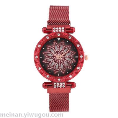 The new milanese web celebrity hot selling quartz watch with magnetic clasp