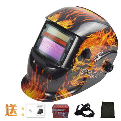 Solar automatic photoconversion welding mask welder protective head wear paint decal flame welding cap cash payment