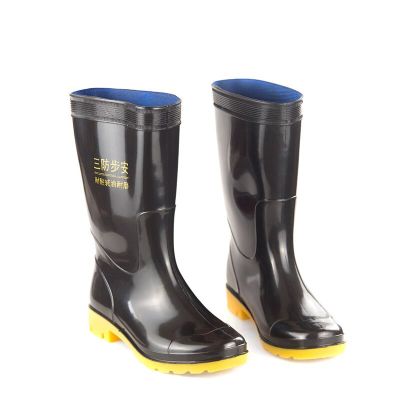 Factory men in the tube rain shoes male construction site chemical water shoes kitchen shoes wholesale quantity large price superior