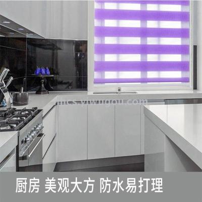 Curtain Soft Gauze Curtain Double Layer Room Darkening Roller Shade Customized Toilet Curtain Factory Cortina Duo Roller