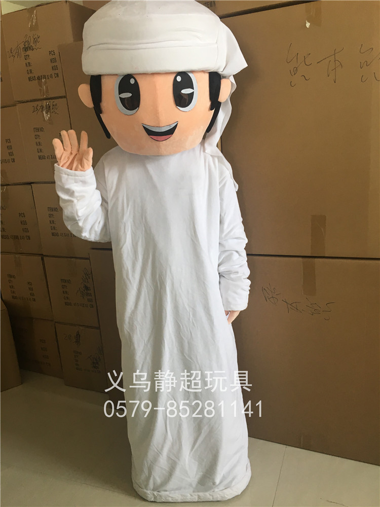 人偶服装阿拉伯男孩和阿拉伯女孩人偶卡通服装行走服装表演服抖音