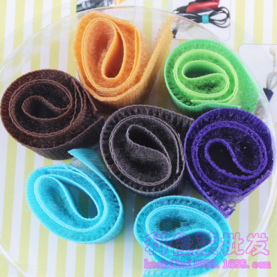 Candy color Velcro tie with computer management line with tie line with finishing with binding line with wholesale