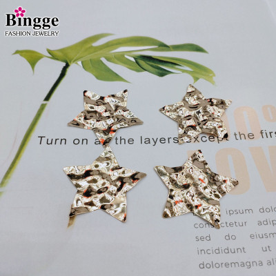 Simple star accessories size 40*34MM thickness 0.4mm can be pendant star iron sheet manufacturers direct