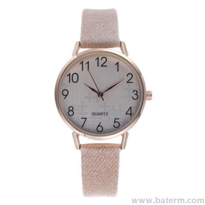 New college style simple 1-12 digital silver watch strap ladies watch students