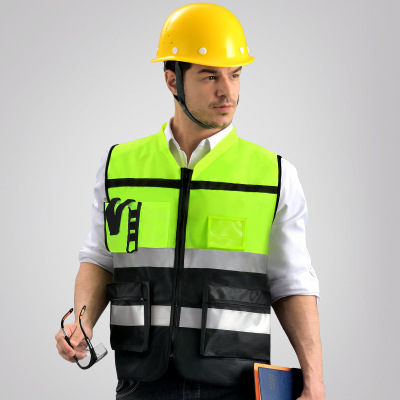 LIKAI reflective vest highlights project safety protective clothing coat cycling night run fluorescent vest vest