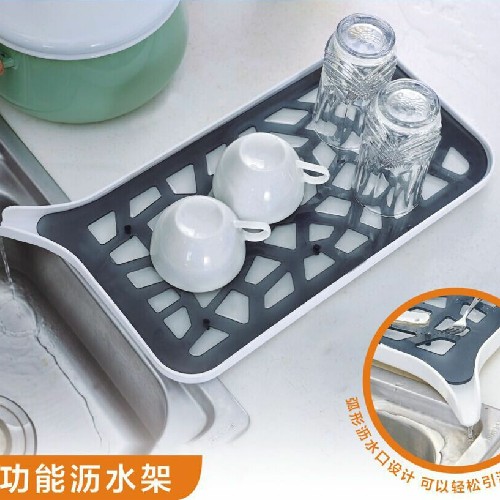 S20-66-32新款多功能沥水架 双层方形塑料 家用 
