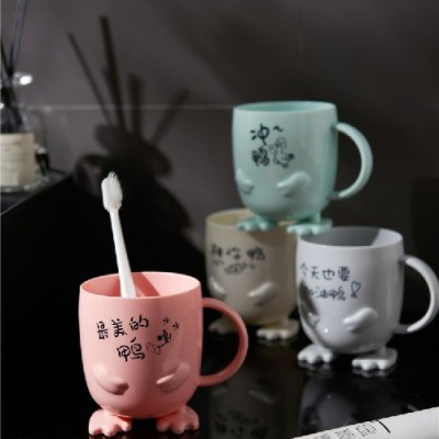 J06-6251 Household toothbrush cup plastic thickened cup creative couples toothbrush cup