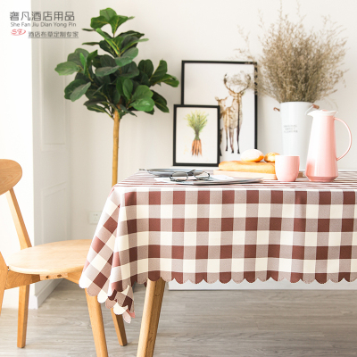 Nordic tartan table cloth cloth art waterproof oil mantra for wash hot tea cloth web celebrity rectangular table cloth