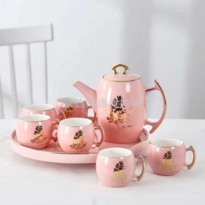 Jingdezhen new ceramic water ware tea ware ceramic tea ware coffee pot coffee set cup and saucer foreign trade