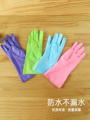New Fleece-Lined Thickened Latex Rubber Gloves with Sleeves Laundry Cover Cleaning Household Gloves Dishwashing Gloves