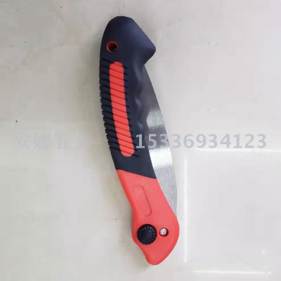 High quality fruit tree waist saw insert card hand plate saw double color handle small hand folding saw hardware tools