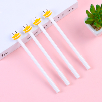 Korean Creative New Cartoon Big Mouth Duck Black Gel Pen Student Studying Stationery Wholesale Customizable Logo