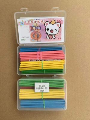 3.5 color 100 counting sticks + student COINS (paper money)